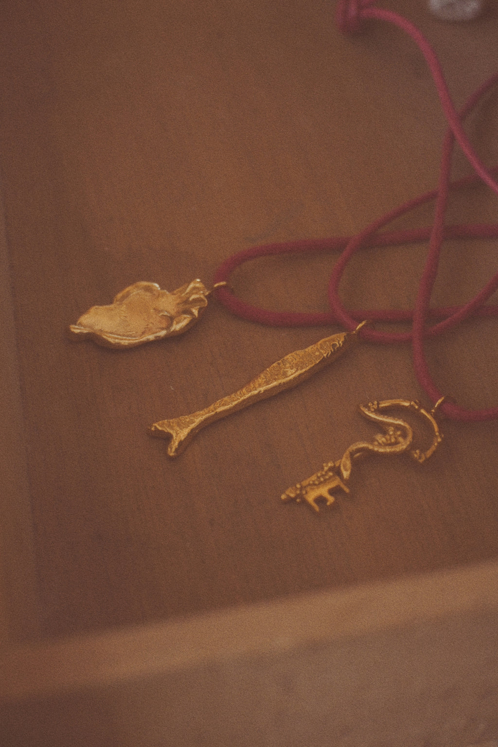 Snake Key Or Forever Sacred On Red Cord